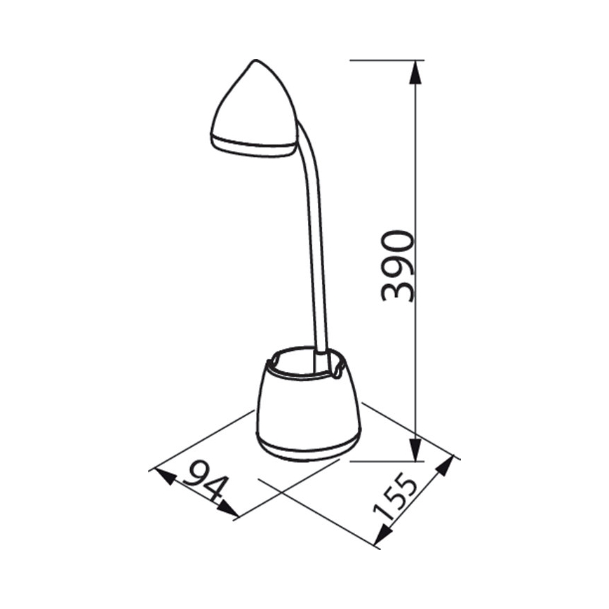 Philips - Lampada da tavolo LED dimmerabile con funzione Touch HAT LED/4,5W/5V 1800 mAh 3000/4000/5700K CRI 90