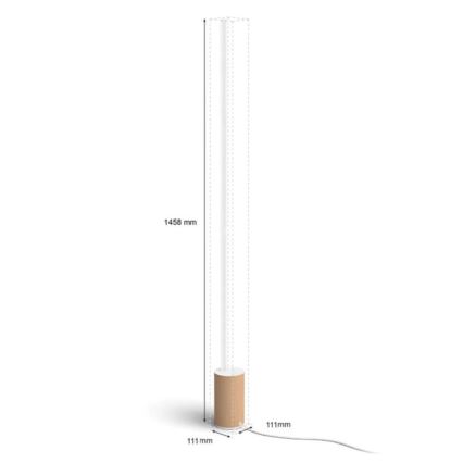 Philips - Lampada da terra LED RGBW dimmerabile Hue SIGNE LED/29W/230V 2000-6500K beige