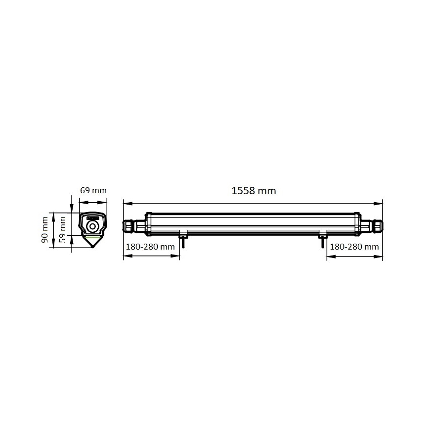 Philips - Lampada fluorescente tecnica LED LED/46W/230V IP66 4000K