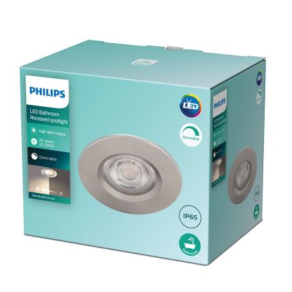 Philips - Lampada LED da bagno dimmerabile LED/5W/230V 2700K IP65