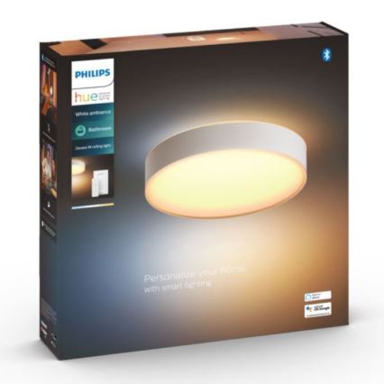 Philips - Lampada LED da bagno dimmerabile Hue DEVERE LED/19,2W/230V IP44 d. 381 mm 2200-6500K + telecomando