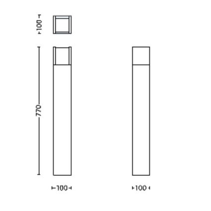 Philips - Lampada LED da esterno ARBOUR LED/3,8W/230V 77 cm IP44