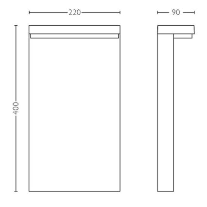 Philips - Lampada LED da esterno BUSTAN LED/3,8W/230V 2700K 40 cm IP44