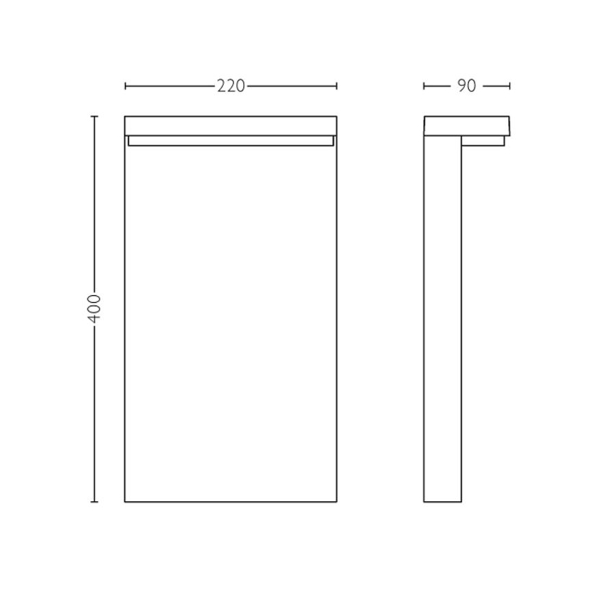 Philips - Lampada LED da esterno BUSTAN LED/3,8W/230V 2700K 40 cm IP44