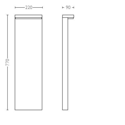Philips - Lampada LED da esterno BUSTAN LED/3,8W/230V 2700K 77 cm IP44