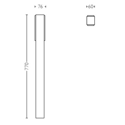 Philips - Lampada LED da esterno STRATOSPHERE LED/3,8W/230V 77 cm 2700K IP44