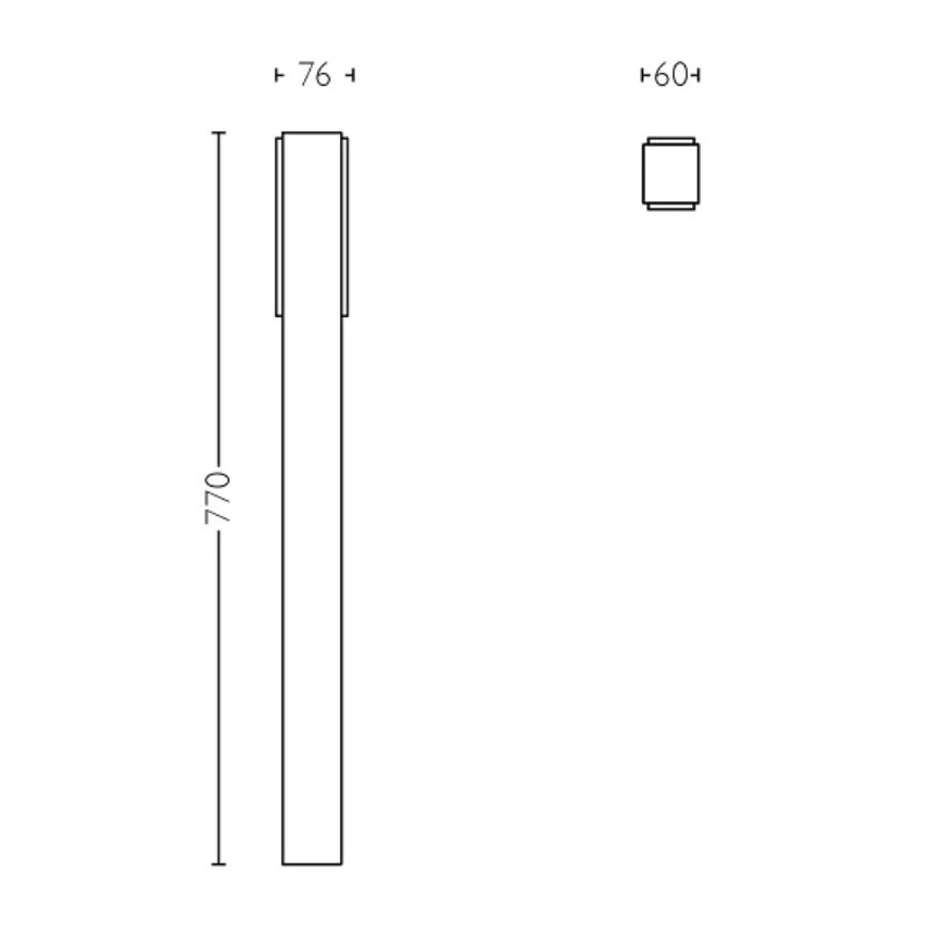 Philips - Lampada LED da esterno STRATOSPHERE LED/3,8W/230V 77 cm 2700K IP44