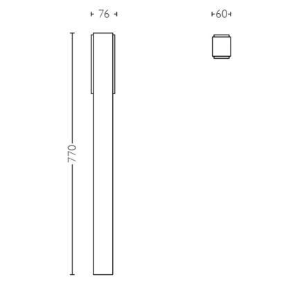 Philips - Lampada LED da esterno STRATOSPHERE LED/3,8W/230V 77 cm 4000K IP44