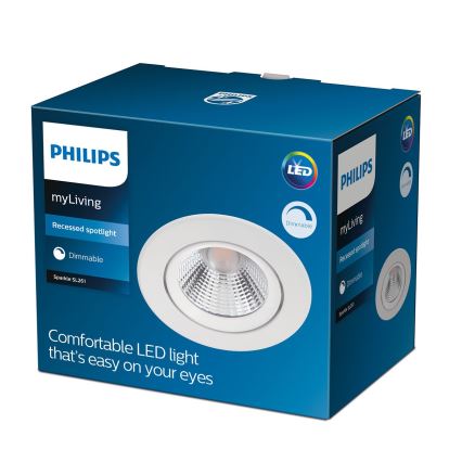 Philips - Lampada LED da incasso dimmerabile LED/5,5W/230V 2700K