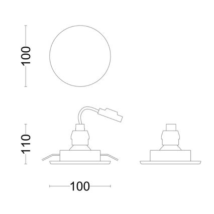 Philips - Lampada LED da incasso per bagni FRESCO LED/4,6W/230V IP23