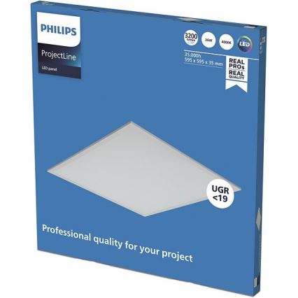 Philips - Lampada LED da incasso PROJECTLINE LED/36W/230V 59,5x59,5 cm