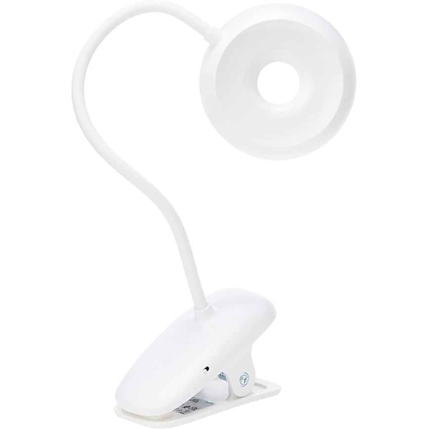 Philips - Lampada LED dimmerabile con clip DONUTCLIP LED/3W/5V 1200 mAh CRI 90 bianco