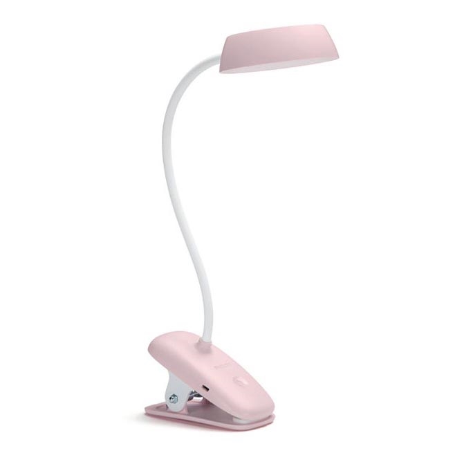 Philips - Lampada LED dimmerabile con clip DONUTCLIP LED/3W/5V 1200 mAh CRI 90 rosa