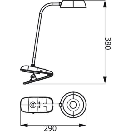 Philips - Lampada LED dimmerabile con clip DONUTCLIP LED/3W/5V 1200 mAh CRI 90 rosa