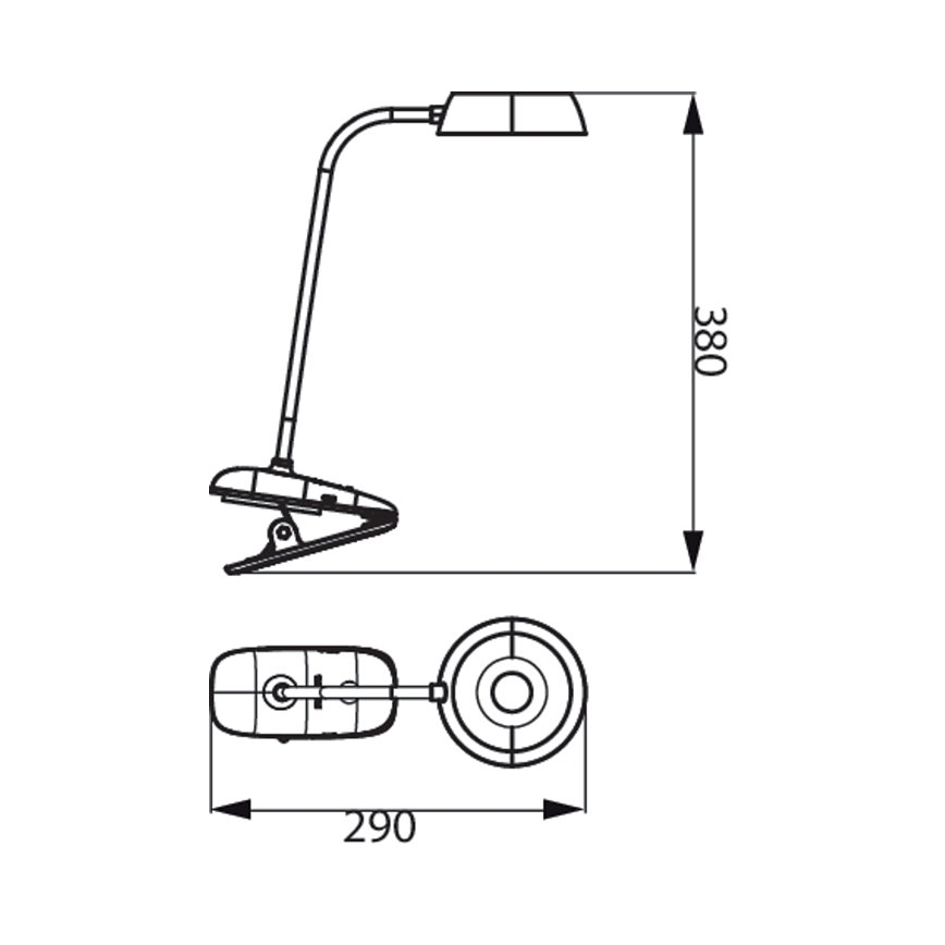 Philips - Lampada LED dimmerabile con clip DONUTCLIP LED/3W/5V 1200 mAh CRI 90 rosa