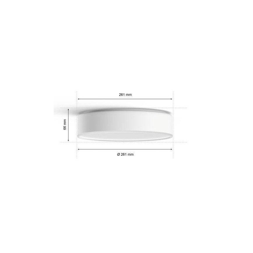 Philips - Plafoniera LED dimmerabile Hue LED/9,6W/230V 2200–6500K Ø 261 mm bianco + telecomando