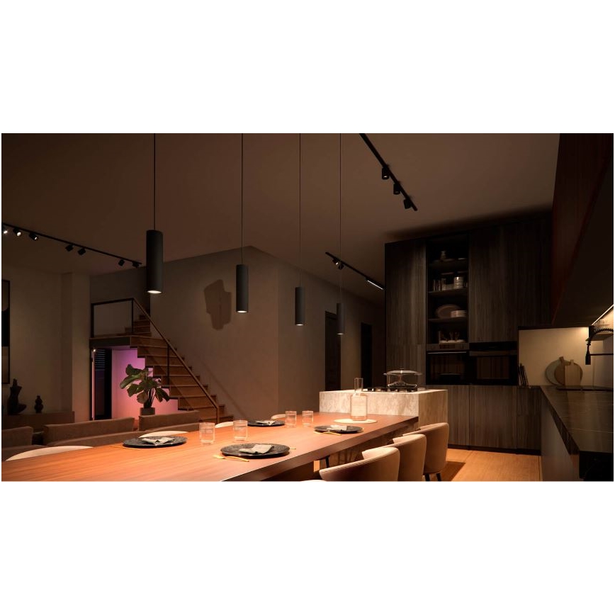 Philips - Lampada a sospensione dimmerabile LED RGB con cavo per sistema a binario Hue PERIFO LED RGB/5,2W/24V 2000-6500K