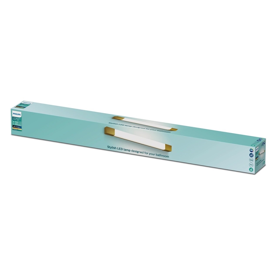 Philips - Lampada per specchio da bagno ROVER LED/10W/230V IP44 ottone