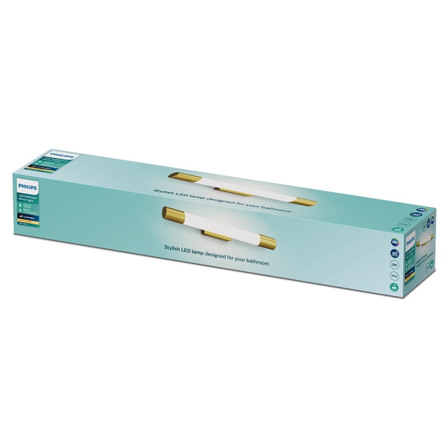 Philips - Lampada per specchio da bagno ROVER LED/5W/230V IP44 ottone