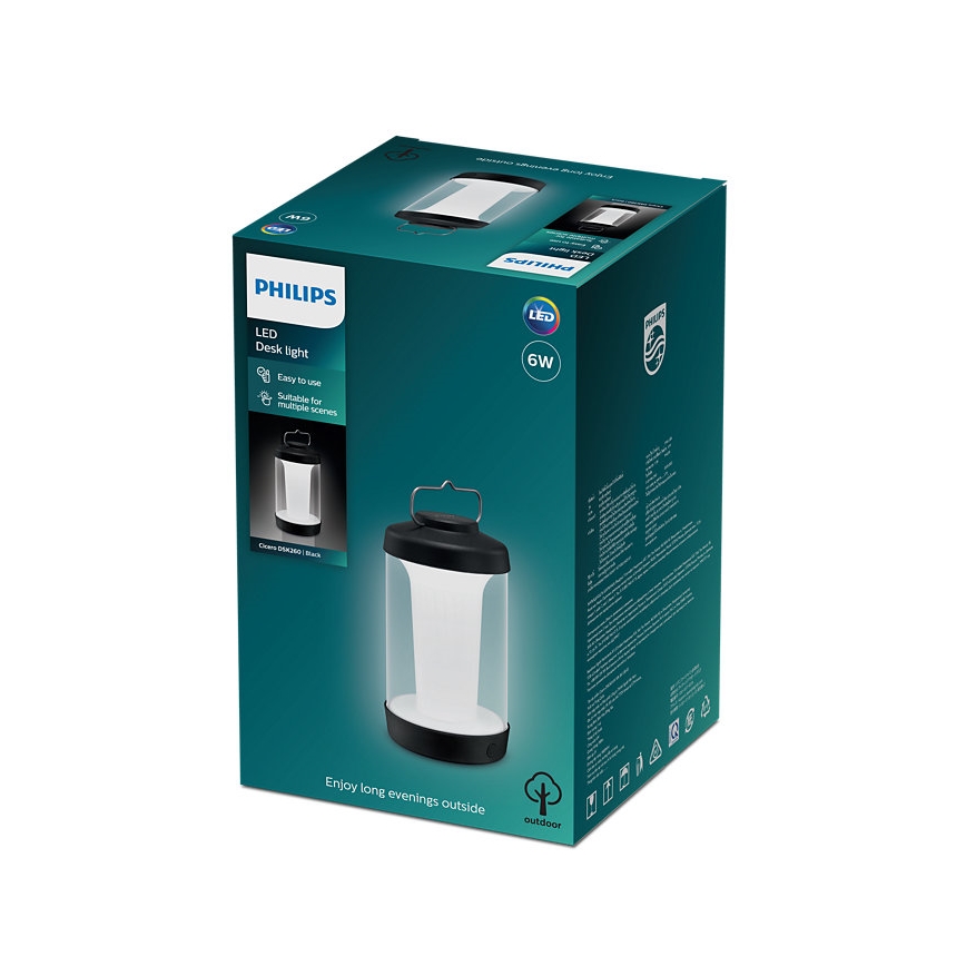 Philips - Lampada portatile LED dimmerabile CICERO LED/6W/5V IP54