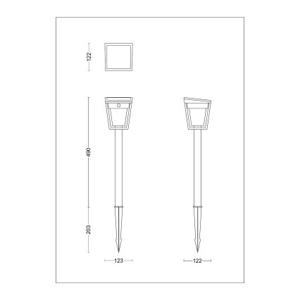 Philips - Lampada solare LED con sensore NISSA LED/1,8W/3,7V 2600 mAh 3000K IP44