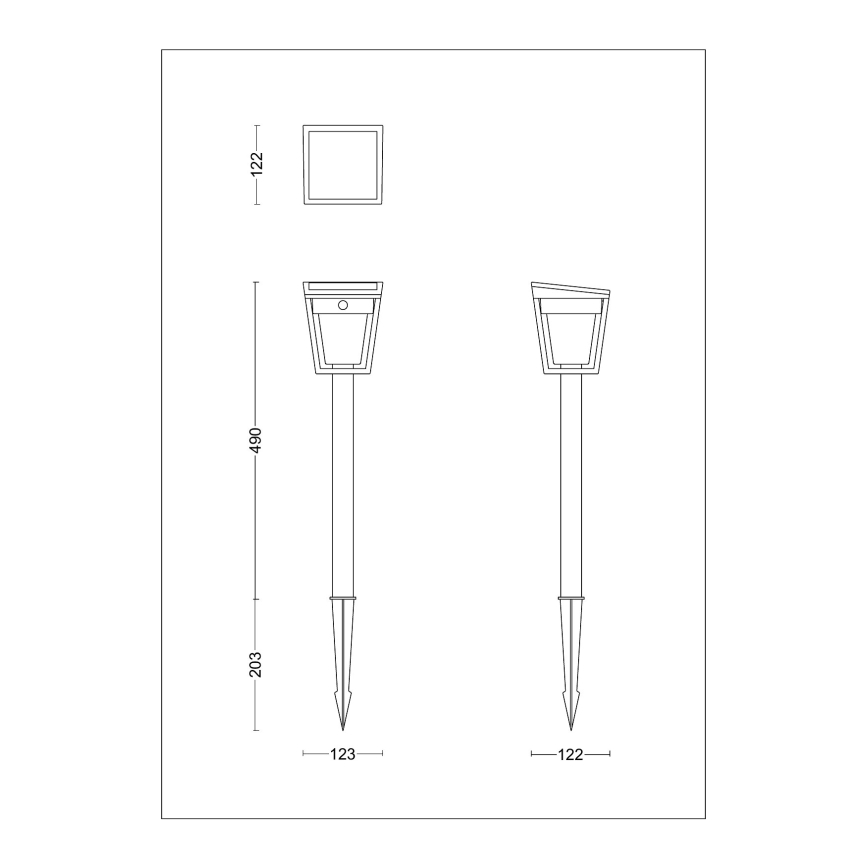 Philips - Lampada solare LED con sensore NISSA LED/1,8W/3,7V 2600 mAh 3000K IP44