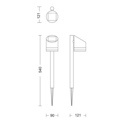 Philips - Lampada solare LED FYCE LED/1,5W/3,7VIP44