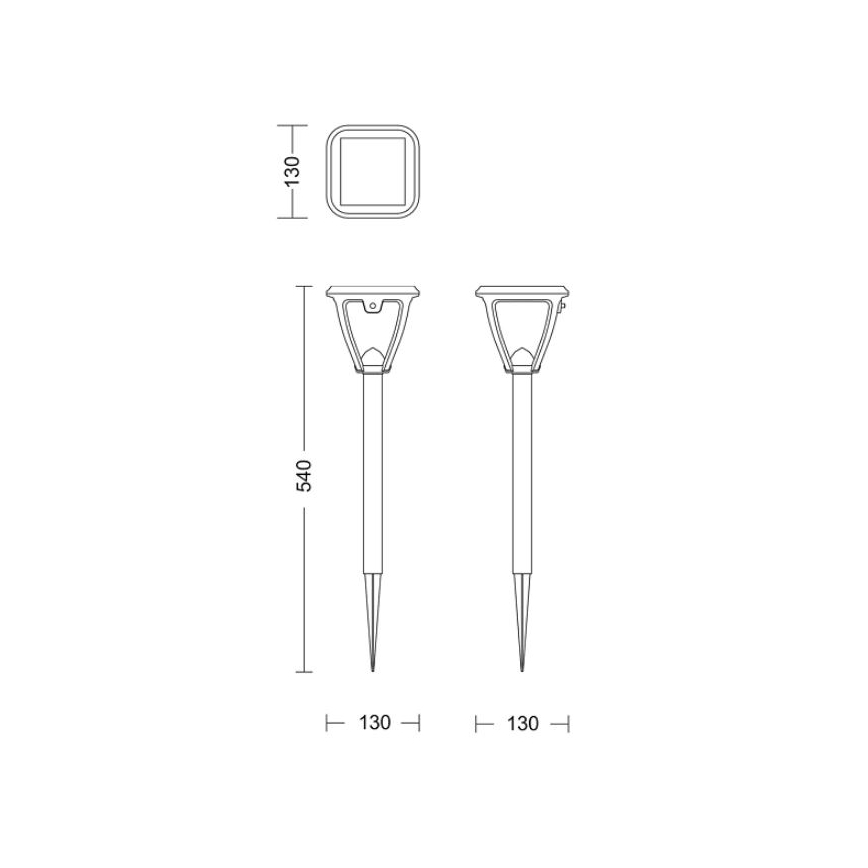 Philips - Lampada solare LED VAPORA LED/1,5W/3,7V IP44