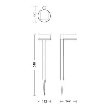 Philips - Lampada solare LED VYNCE LED/1,5W/3,7V IP44