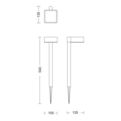 Philips - Lampada solare LED VYNCE LED/1,5W/3,7V IP44