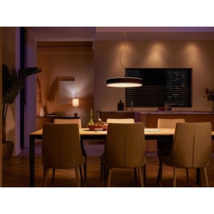 Philips - Lampadario a sospensione con filo LED dimmerabile Hue LED/33,5W/230V 2200-6500K nero + telecomando