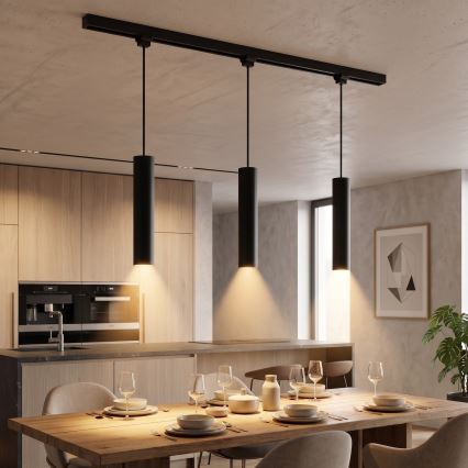 Philips - Lampadario LED dimmerabile a sospensione con cavo per sistema a binario EASYLINK 3xGU10/6,2W/230V 2200-2700K 1m nero