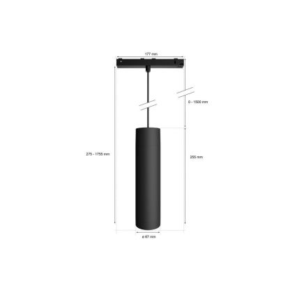 Philips - Lampadario LED RGB dimmerabile su corda per binario Hue PERIFO LED RGB/5,2W/24V 2000-6500K