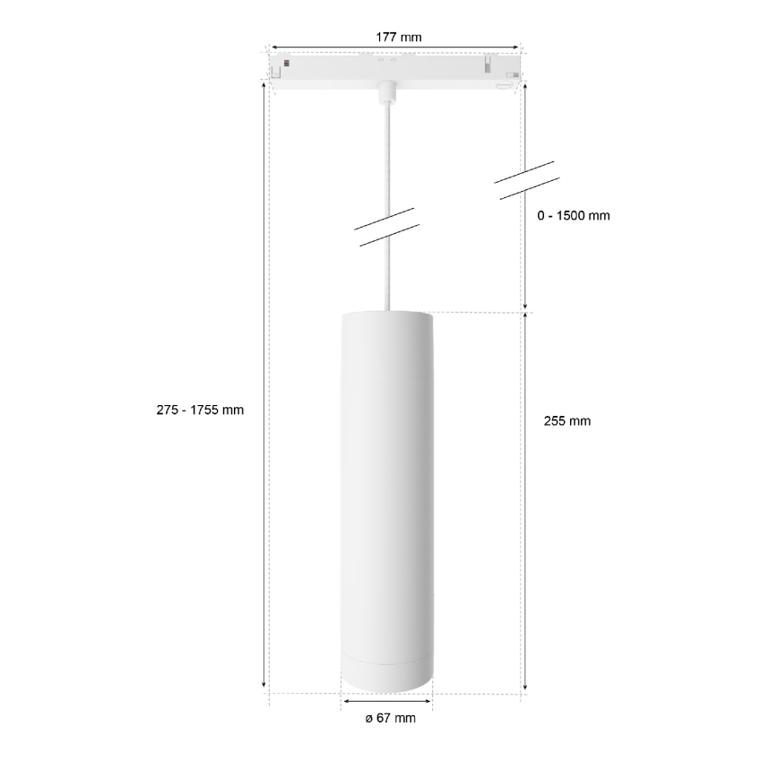 Philips - Lampadario LED RGB dimmerabile su corda per binario Hue PERIFO LED RGB/5,2W/24V 2000-6500K