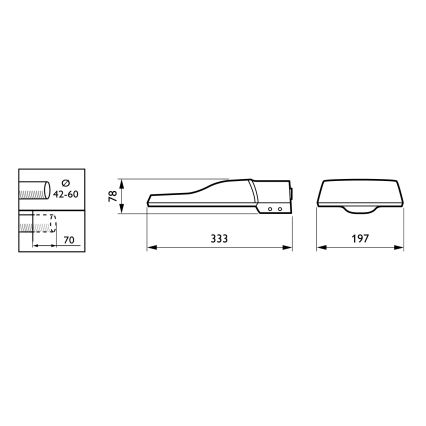 Philips - Lampione stradale a LED CORELINE MALAGA LED/25W/230V 4000K IP65