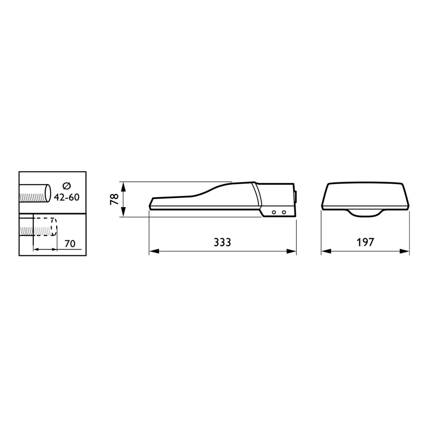 Philips - Lampione stradale a LED CORELINE MALAGA LED/25W/230V 4000K IP65