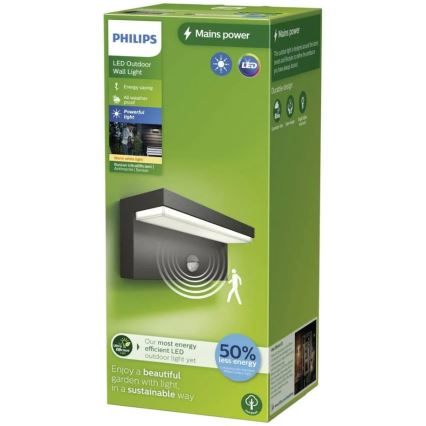 Philips - LED Applique da esterno con sensore BUSTAN LED/3,8W/230V IP44