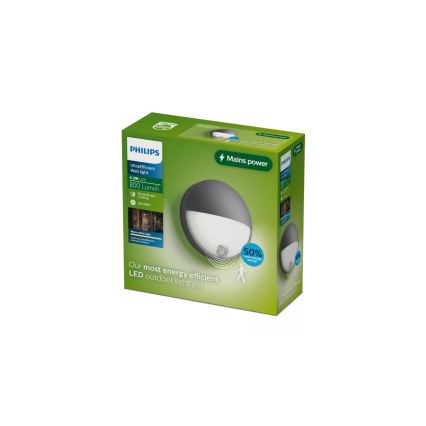 Philips - Lampada da parete per esterni con sensore CAPRICORN LED/4,3W/230V IP44