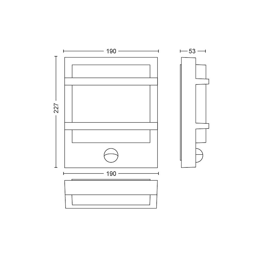 Philips - LED Applique da esterno con sensore PETRONIA LED/3,8W/230V IP44