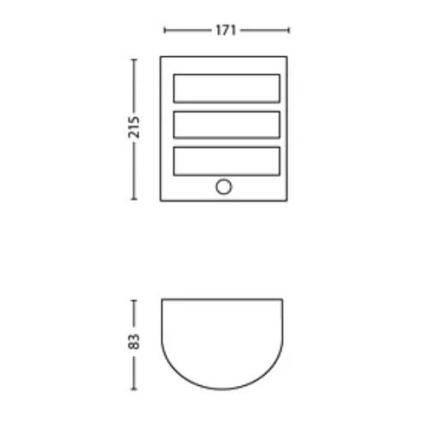 Philips - LED Applique da esterno con sensore PYTHON LED/3,8W/230V IP44