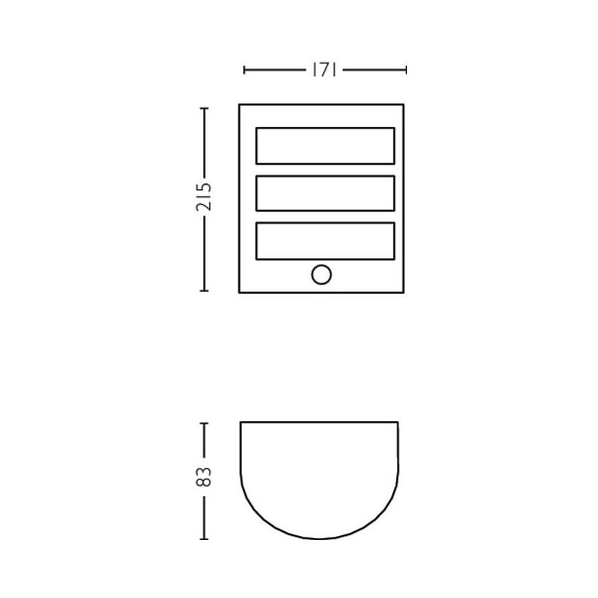 Philips-LED Applique da esterno con sensore LED/6W/230V 2700K IP44