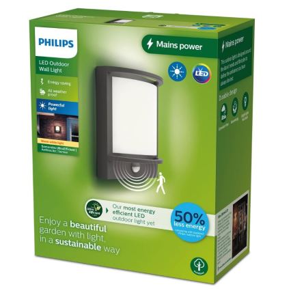 Philips - LED Applique da esterno con sensore SAMONDRA LED/3,8W/230V IP44