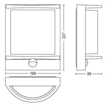 Philips - LED Applique da esterno con sensore SAMONDRA LED/3,8W/230V IP44