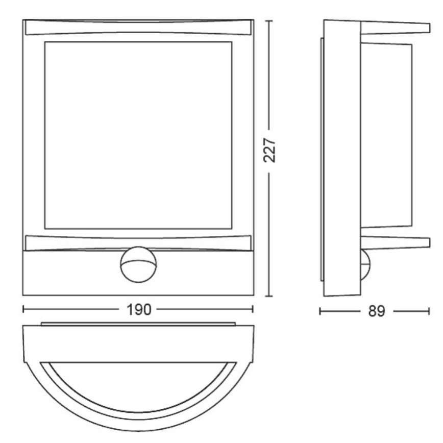 Philips - LED Applique da esterno con sensore SAMONDRA LED/3,8W/230V IP44