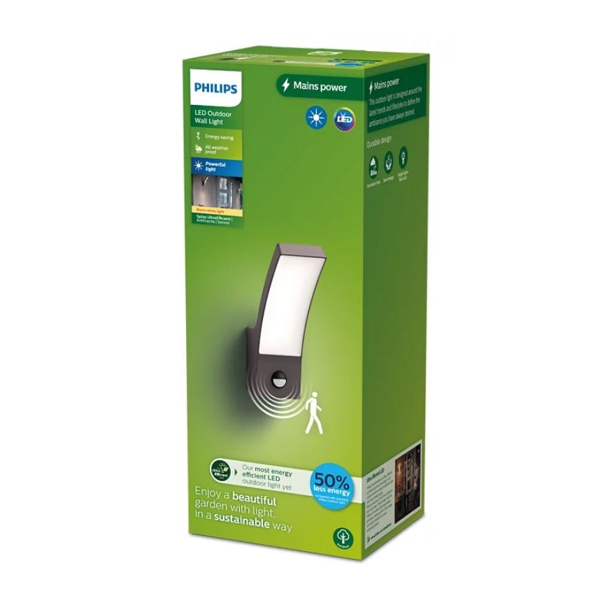 Philips - LED Applique da esterno con sensore SPLAY LED/3,8W/230V IP44