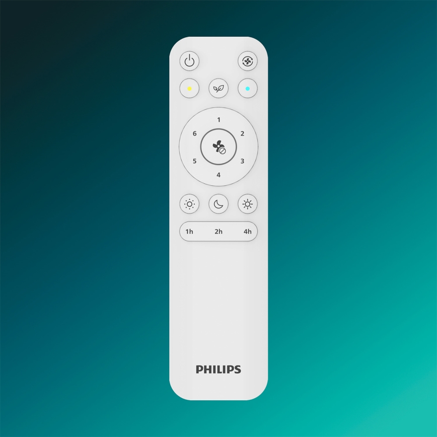 Philips - Ventilatore da soffitto LED dimmerabile OLAS LED/24W/230V Ø 106 cm bianco + telecomando