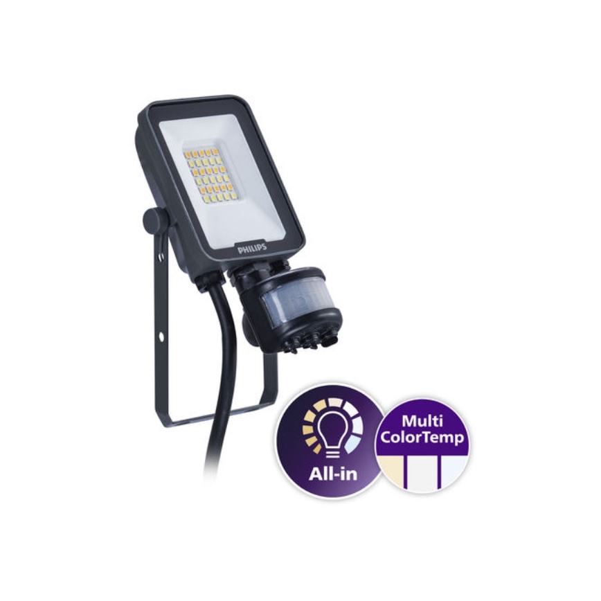 Philips - Faro LED con sensore di movimento e sensore crepuscolare LEDINAIRE ALL-IN LED/10W/230V 3000/4000/6500K IP65