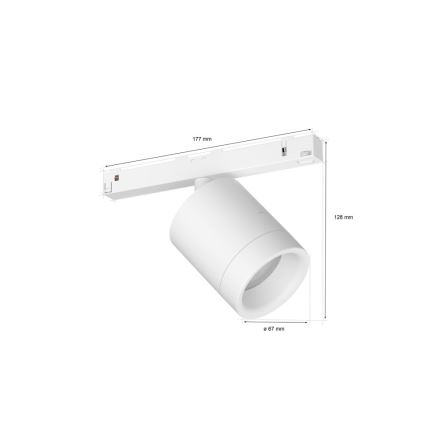 Philips - Faretto LED RGB dimmerabile per sistema a binario Hue PERIFO LED RGB/5,2W/24V 2000-6500K