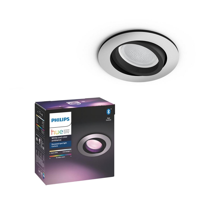 Philips - LED RGB Lampada da incasso Hue CENTURA 1xGU10/5,7W/230V