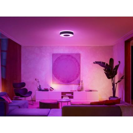 Philips - Plafoniera LED RGB dimmerabile Hue INFUSE LED/33,5W/230V 2000-6500K Ø 381 mm nera